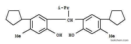 Molecular Structure of 93892-45-6 (6,6'-(2-methylpropylidene)bis[4-cyclopentyl-m-cresol])