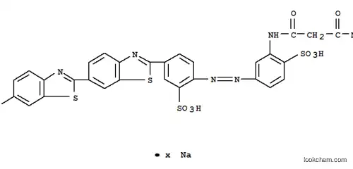 Molecular Structure of 93940-55-7 (sodium 2-acetoacetylamino-4-[[4-(6-methyl[2,6'-dibenzothiazol]-2'-yl)-2-sulphophenyl]azo]benzenesulphonate)