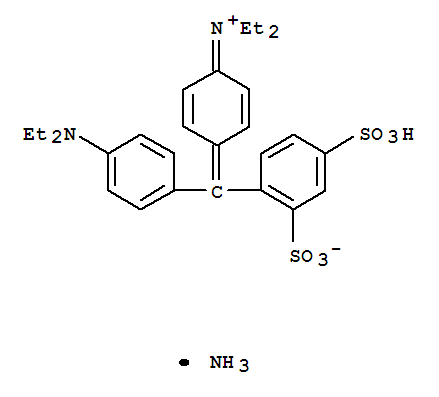 Ethanaminium,N-[4-[[4-(diethylamino)phenyl](2,4-disulfophenyl)methylene]-2,5-cyclohexadien-1-ylidene]-N-ethyl-,inner salt, ammonium salt (1:1)