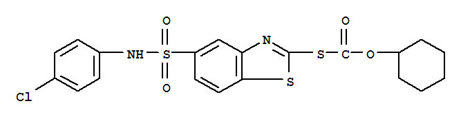 Carbonothioicacid, S-[5-[[(4-chlorophenyl)amino]sulfonyl]-2-benzothiazolyl] O-cyclohexylester