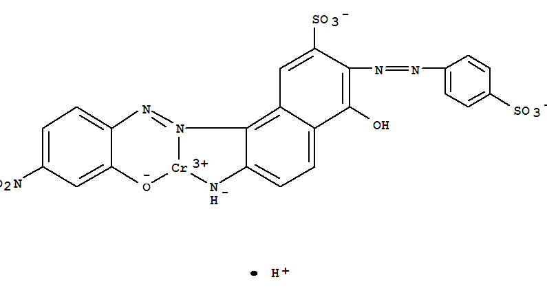 Chromate(1-),[7-amino-4-hydroxy-8-[(2-hydroxy-4-nitrophenyl)azo]-3-[(4-sulfophenyl)azo]-2-naphthalenesulfonato(4-)]-,hydrogen (9CI)