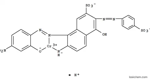 Molecular Structure of 94276-66-1 (Chromate(1-),[7-amino-4-hydroxy-8-[(2-hydroxy-4-nitrophenyl)azo]-3-[(4-sulfophenyl)azo]-2-naphthalenesulfonato(4-)]-,hydrogen (9CI))
