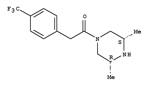 Ethanone, 1-[(3R,5S)-3,5-dimethyl-1-piperazinyl]-2-[4-(trifluoromethyl)phenyl]-, rel-