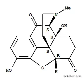 Molecular Structure of 96445-15-7 (Morphinan-6,10-dione,4,5-epoxy-3,14-dihydroxy-17-methyl-, (5a)- (9CI))