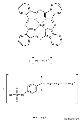 Molecular Structure of 97280-68-7 (Tetrasodium (bis(((4-((2-(sulphooxy)ethyl)sulphonyl)phenyl)amino)sulphonyl)-29H,31H-phthalocyaninedisulphonato(6)-N29,N30,N31,N32)nickelate(4-))
