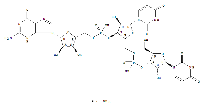 Guanosine, uridylyl-(3'®5')-uridylyl-(3'®5')-, ammonium salt (9CI)