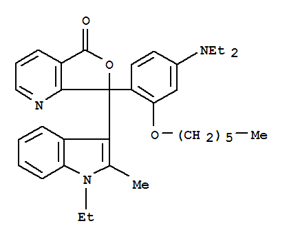 7-[4-(diethylamino)-2-hexoxyphenyl]-7-(1-ethyl-2-methylindol-3-yl)furo[3,4-b]pyridin-5-one