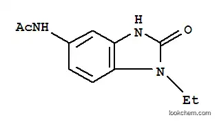 Molecular Structure of 99857-17-7 (Acetamide, N-(1-ethyl-2,3-dihydro-2-oxo-1H-benzimidazol-5-yl))