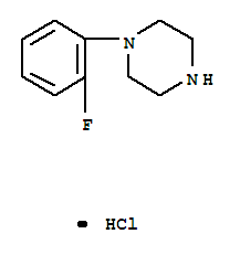 Molecular Structure of 1011-16-1 (Piperazine,1-(2-fluorophenyl)-, hydrochloride (1:1))