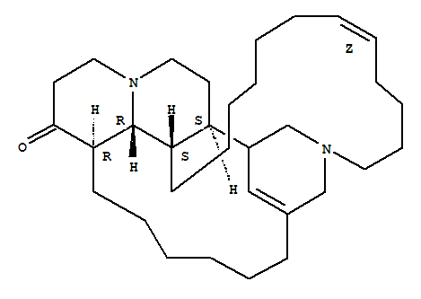Molecular Structure of 105305-54-2 (15H-16,1,14-[1,2]Propanediyl[3]ylidene-7H,14H-azacyclotetracosino[10,11,12-ij]quinolizin-7-one,1,2,3,5,6,7a,8,9,10,11,12,13,17,18,19,20,23,24,25,26,27,28,28a,28b-tetracosahydro-,(1S,7aR,21Z,28aS,28bR)-)