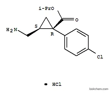 Molecular Structure of 105310-30-3 ({(1S,2R)-2-(4-chlorophenyl)-2-[(propan-2-yloxy)carbonyl]cyclopropyl}methanaminium chloride)