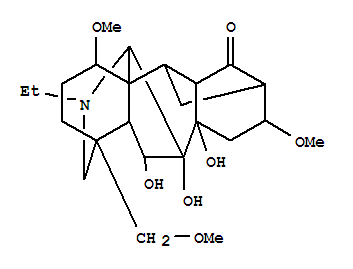 Molecular Structure of 106982-86-9 (Aconitan-14-one,20-ethyl-6,7,8-trihydroxy-1,16-dimethoxy-4-(methoxymethyl)-, (1a,6b,16b)- (9CI))