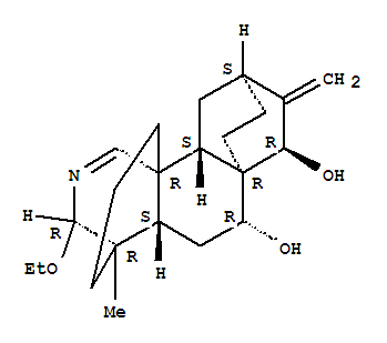 Molecular Structure of 106982-88-1 (3H,7H-6a,9-Ethano-4,10b-propanobenz[h]isoquinoline-6,7-diol,3-ethoxy-4,4a,5,6,8,9,10,10a-octahydro-4-methyl-8-methylene-,(3R,4R,4aS,6R,6aR,7R,9S,10aS,10bR)- (9CI))