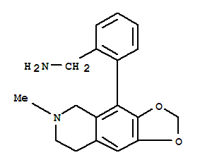 Molecular Structure of 107030-43-3 (Benzenemethanamine,2-(5,6,7,8-tetrahydro-6-methyl-1,3-dioxolo[4,5-g]isoquinolin-4-yl)-)