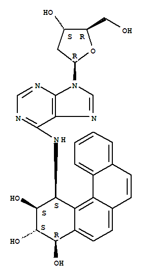 Molecular Structure of 107033-06-7 (Adenosine,2'-deoxy-N-[(1S,2S,3S,4R)-1,2,3,4-tetrahydro-2,3,4-trihydroxybenzo[c]phenanthren-1-yl]-(9CI))