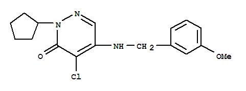 3(2H)-Pyridazinone,4-chloro-2-cyclopentyl-5-[[(3-methoxyphenyl)methyl]amino]-