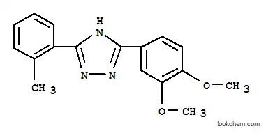 Molecular Structure of 107595-37-9 (3-(3,4-dimethoxyphenyl)-5-(2-methylphenyl)-1H-1,2,4-triazole)