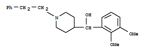 Molecular Structure of 107703-89-9 (4-Piperidinemethanol, a-(2,3-dimethoxyphenyl)-1-(2-phenylethyl)-)