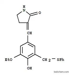 Molecular Structure of 107788-14-7 ((3E)-3-[[3-ethoxy-4-hydroxy-5-(phenylsulfanylmethyl)phenyl]methylidene ]pyrrolidin-2-one)
