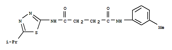 Molecular Structure of 107811-38-1 (Butanediamide,N1-[5-(1-methylethyl)-1,3,4-thiadiazol-2-yl]-N4-(3-methylphenyl)-)
