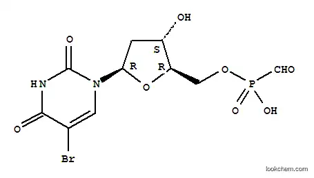 Molecular Structure of 107811-77-8 (Uridine,5-bromo-2'-deoxy-, 5'-(hydrogen formylphosphonate) (9CI))