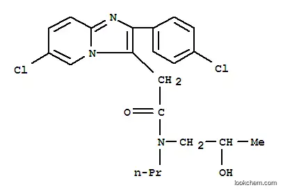 Molecular Structure of 107814-35-7 (2-[6-chloro-2-(4-chlorophenyl)imidazo[1,2-a]pyridin-3-yl]-N-(2-hydroxypropyl)-N-propylacetamide)