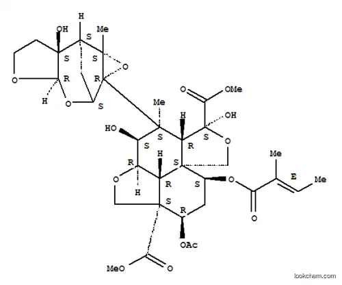 Molecular Structure of 108189-58-8 (7H,8H-Furo[3',4':4,4a]naphtho[1,8-bc]furan-5,10a(1H)-dicarboxylicacid,10-(acetyloxy)-4-[(1aR,2S,3aR,6aS,7S,7aS)-hexahydro-6a-hydroxy-7a-methyl-2,7-methanofuro[2,3-b]oxireno[e]oxepin-1a(2H)-yl]octahydro-3,5-dihydroxy-4-methyl-8-[[(2E)-2-methyl-1-oxo-2-buten-1-yl]oxy]-,5,10a-dimethyl ester, (2aR,3S,4S,4aR,5S,7aS,8S,10R,10aS,10bR)-)