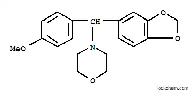 Molecular Structure of 108605-71-6 (Morpholine,4-[1,3-benzodioxol-5-yl(4-methoxyphenyl)methyl]-)