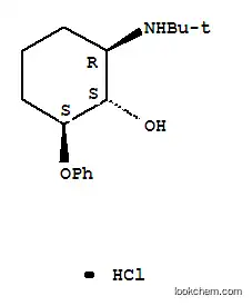Molecular Structure of 108692-71-3 ((1R,2S,6R)-2-(tert-butylamino)-6-phenoxycyclohexanol hydrochloride)