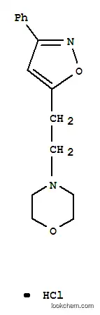 Molecular Structure of 1088-87-5 (4-[2-(3-phenyl-1,2-oxazol-5-yl)ethyl]morpholin-4-ium chloride)