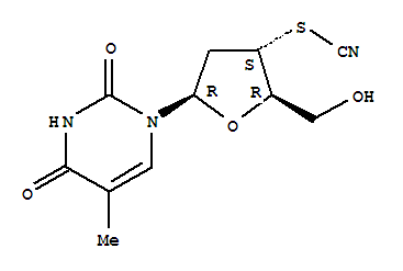 Molecular Structure of 108895-44-9 (Thymidine, 3'-thio-,3'-cyanate (9CI))