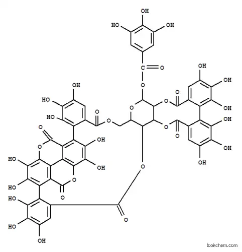 Molecular Structure of 108906-54-3 (a-D-Glucopyranose, cyclic4,6-[(2S,2'S)-2,2'-(5,10-dihydro-2,3,7,8-tetrahydroxy-5,10-dioxo[1]benzopyrano[5,4,3-cde][1]benzopyran-1,6-diyl)bis[3,4,5-trihydroxybenzoate]]cyclic 2,3-[(1S)-4,4',5,5',6,6'-hexahydroxy[1,1'-biphenyl]-2,2'-dicarboxylate]1-(3,4,5-trihydroxybenzoate))