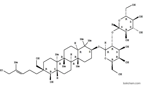 Molecular Structure of 108910-59-4 (b-D-Galactopyranoside,(2S,4aR,4bR,6aS,7R,8R,10aR,10bR,12aR)-octadecahydro-7-hydroxy-8-(hydroxymethyl)-8-(5-hydroxy-4-methyl-3-pentenyl)-1,1,4a,10a,10b-pentamethyl-2-chrysenyl2-O-b-D-glucopyranosyl- (9CI))