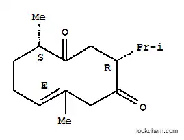 Molecular Structure of 108944-67-8 ((3R,6E,10S)-6,10α-Dimethyl-3-isopropyl-6-cyclodecene-1,4-dione)