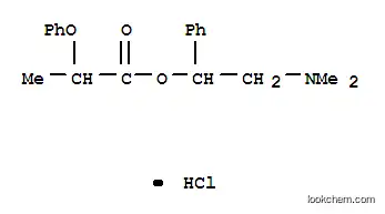 Molecular Structure of 108984-36-7 (2-(dimethylamino)-1-phenylethyl 2-phenoxypropanoate hydrochloride)