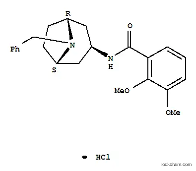 Molecular Structure of 109021-66-1 (N-(8-benzyl-8-azabicyclo[3.2.1]oct-3-yl)-2,3-dimethoxybenzamide hydrochloride)
