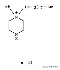 Molecular Structure of 109043-14-3 (1-ethyl-1-octylpiperazin-1-ium chloride)