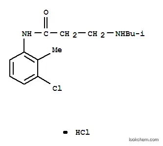 Molecular Structure of 109509-25-3 (N-(3-chloro-2-methylphenyl)-N~3~-(2-methylpropyl)-beta-alaninamide hydrochloride)