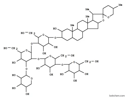 Molecular Structure of 109575-83-9 (b-D-Galactopyranoside, (2a,3b,5a,25R)-2-hydroxyspirostan-3-yl O-b-D-glucopyranosyl-(1&reg;4)-O-b-D-galactopyranosyl-(1&reg;2)-O-[b-D-xylopyranosyl-(1&reg;3)]-O-b-D-glucopyranosyl-(1&reg;4)- (9CI))