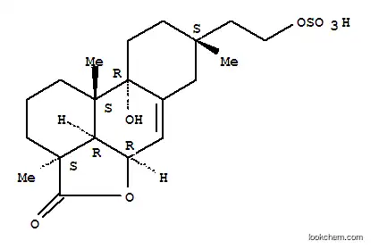 Molecular Structure of 109621-33-2 ((6beta,13alpha)-9-hydroxy-18-oxo-6,18-epoxypimar-7-en-16-yl sulfate)