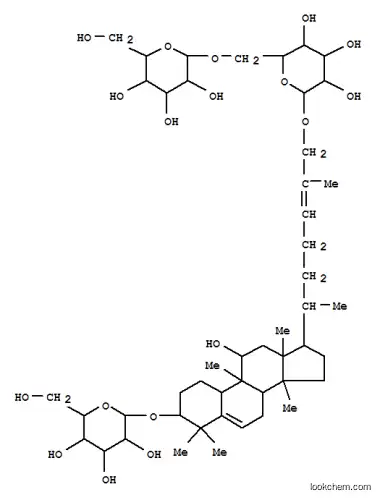 b-D-Glucopyranoside, (3b,9b,10a,11b,24E)-3-(b-D-glucopyranosyloxy)-11-hydroxy-9-methyl-19-norlanosta-5,24-dien-26-yl6-O-b-D-glucopyranosyl- (9CI)