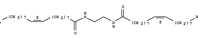 Molecular Structure of 110-31-6 (N,N'-1,2-Ethanediylbis-9-octadecenamide)
