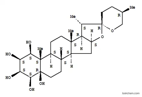 Molecular Structure of 11005-06-4 (Spirostan-1,2,3,4,5-pentol,(1b,2b,3b,4b,5b,25R)-)