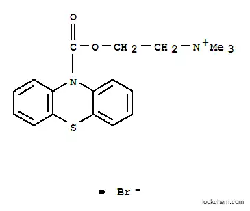Molecular Structure of 110061-60-4 (N,N,N-trimethyl-2-[(10H-phenothiazin-10-ylcarbonyl)oxy]ethanaminium bromide)