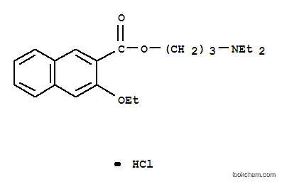 Molecular Structure of 110331-08-3 (3-{[(3-ethoxynaphthalen-2-yl)carbonyl]oxy}-N,N-diethylpropan-1-aminium chloride)