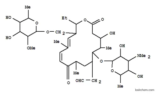 Molecular Structure of 11049-05-1 (4'-O-De(3-C-methyl-2,6-dideoxy-α-L-ribo-hexopyranosyl)-3'''-O-demethyltyrosine [antibiotic])