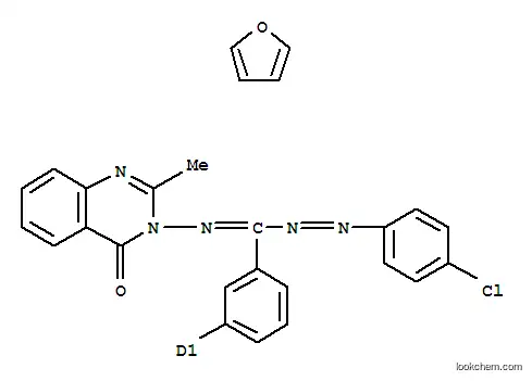 Molecular Structure of 110516-64-8 (3-({(Z)-[(E)-(4-chlorophenyl)diazenyl][3-(furan-2-yl)phenyl]methylidene}amino)-2-methylquinazolin-4(3H)-one)