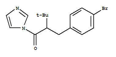 1H-Imidazole,1-[2-[(4-bromophenyl)methyl]-3,3-dimethyl-1-oxobutyl]-, (-)- (9CI)