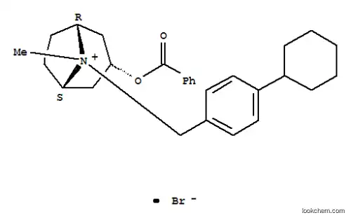 Molecular Structure of 1107-17-1 ((1R,5S)-3-(benzoyloxy)-8-(4-cyclohexylbenzyl)-8-methyl-8-azoniabicyclo[3.2.1]octane bromide)