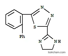 Molecular Structure of 110718-58-6 (2-biphenyl-2-yl-5-(4,5-dihydro-1H-imidazol-2-yl)-1,3,4-thiadiazole)